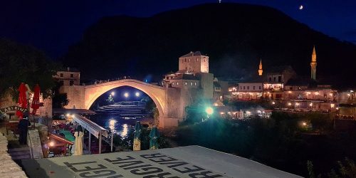 Early Fall Night in Mostar